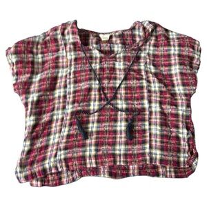 Forever 21 Boho Plaid Blouse 